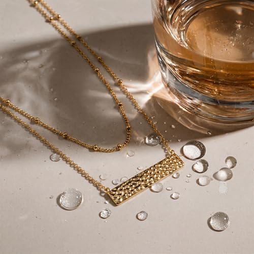 Image of MEVECCO Dainty Pendant Layered Necklaces for Women