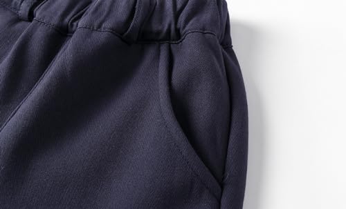 LittleSpring Boys Uniform Pants Fleece Lined Warm Winter Chino Pants4