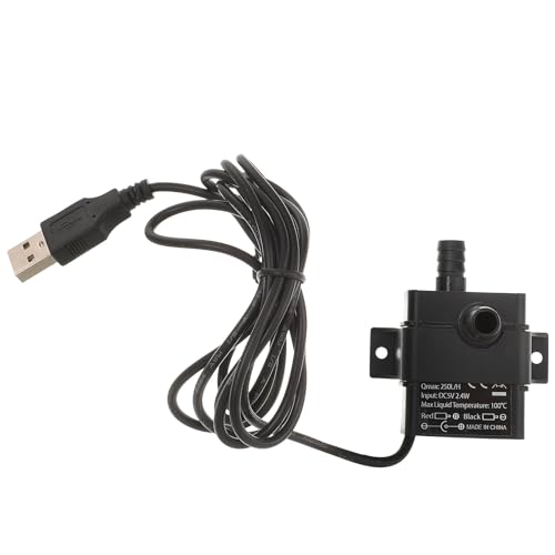 Ciieeo Miniatur Dc 5v Bürstenlose Tauchpumpe Kleine Springbrunnen und Aquarium Pumpe mit Einstellbarem Wasserdurchfluss Energiesparende Wasserkühlpumpe für Fischteiche und Computer