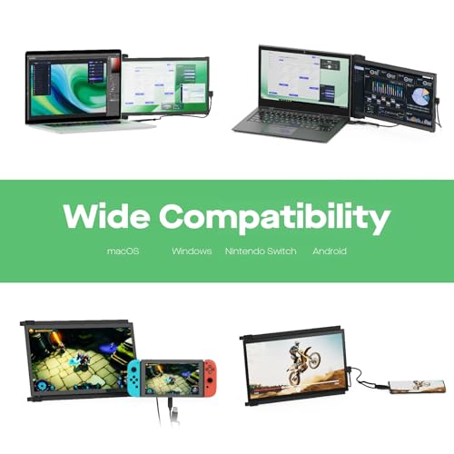 Image of MP Portable Monitor - 2026 Mobile Pixels Nexus 14.1 inch Laptop Screen Extender | IPS Ultra Slim Laptop Monitors, USB C /USB A /HDMI 1080P Monitor for 14 inch-17 inch Laptops, Windows /macOS /Android /Switch Compatible