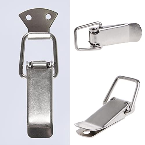 Knfut Door Latches & Bolts, Hardware Cabinet Boxes Spring Loaded Latch Catch Toggle Hasp #TOP3