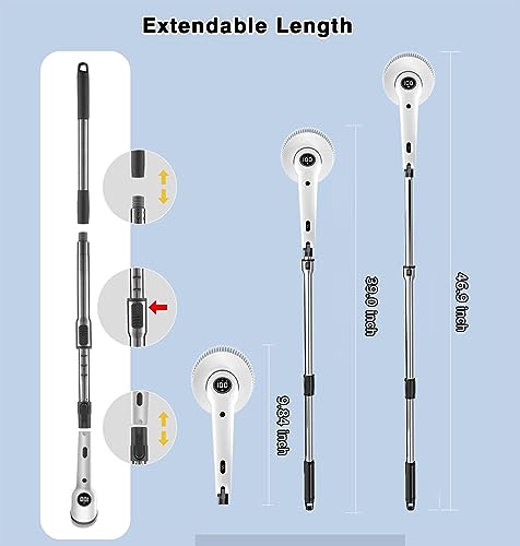 Image of MGLSDeet Electric Spin Scrubber Rechargeable Cleaning Brush with 9 Replaceable Brush Heads, Cordless and Portable Power Scrubber, Electric Bathroom Scrubber for Cleaning Tile, Sink, Window, Floor, Car