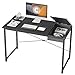 Cubiker Computer Desk 47" Home Office Writing Study Laptop Table, Modern Simple Style Desk with Drawer, Black White