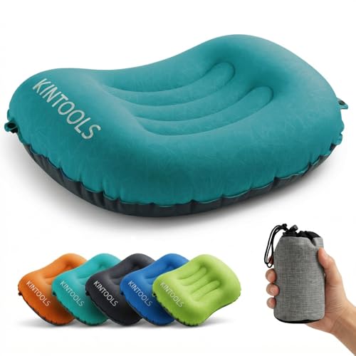 KVNTOOLS Camping Pillow-Compressible, Ultralight Inflatable,Compact, Comfortable, Ergonomic Inflating Pillows for
