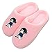 DFGGE Uchiha Sasuke Naruto Japanese Anime y Adulto Niño Niña Zapatos Pantuflas Invierno Mujer Hombre Interior Caliente Peluche Forradas Slippers Zapatillas de Estar por Casa,39/41 EU