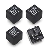 GRANDI 4 PCS Car Relay, 5 Pin 12V Starting Relay, Universal for Cars Trucks (Black)