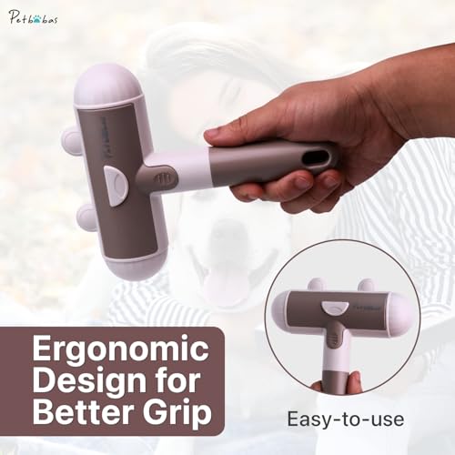 Image of Pet Hair Remover Roller | Remover and Reusable lint Roller | Portable Dog and Cat Hair Remover | Multi Surface - Couch, Furniture, Carpet, Clothing | Easy to Use Fur Removal Tool (Brown)