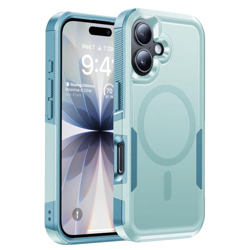 DEVISELOVE Magnetic for iPhone 17 Case Military-Grade Dual-Layer Shockproof, Heavy Duty Rugged Protection Phone Case [Fit for MagSafe] Anti-Fingerprint Anti-Scratch for iPhone17 Cover 6.3", Mintgreen