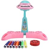 Scalewbin Dibujo Proyector Juguetes para Niños OVNI Proyección de Arte Aprende a Dibujar Máquina de Pintar Educativo para Niños de