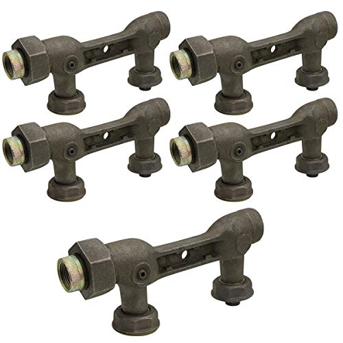 Image of Midline Valve HTTC8141-5 Side Inlet-Outlet Con Edison Meter Bar 1 1-1 /4'' x 8-1 /4'' Black Steel (5 Pack)