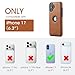 Casus Magnetic Leather Case for iPhone 17, MagSafe Compatible, Business Classic Style, Shockproof Slim Fit Protective Cover for Men & Women, Brown, 6.3” (2025)