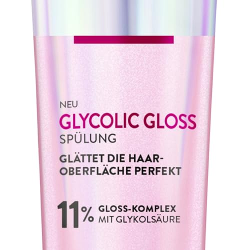 L'Oréal Paris Elvital Glycolic Gloss Spülung für glanzloses und stumpfes Haar, Haarpflege für gesunde Haare und ultimativen Glanz, Regeneration der Haarversieglung, Conditioner mit Glykolsäure, 150ml
