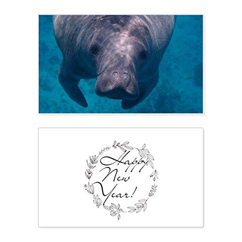 Carte Nouvel An de photographie animale et organisme marin pour voeux