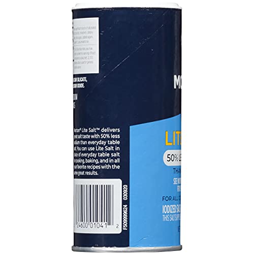 Morton Salt Lite Salt, Less Sodium, 11 oz (Pack of 3)