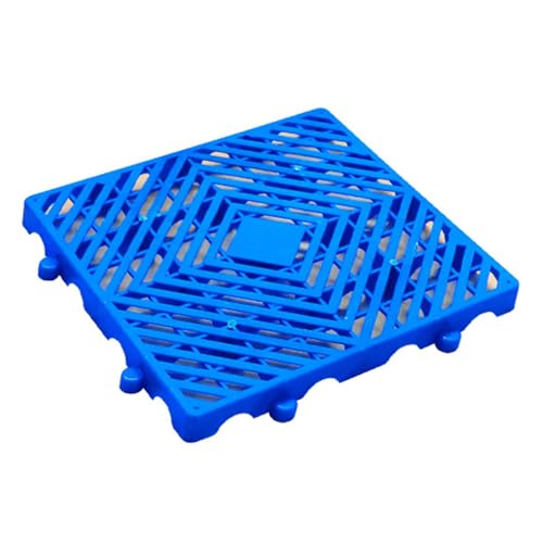 Palette en polyéthylène 30x30 cm bleu sergé pour stockage et entrepôt - Lot de 2