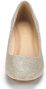 dream pairs women's debbie mid wedge heel pump shoes