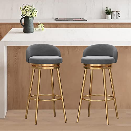 Chaises de bar design pour îlot de cuisine avec cadre en métal lot de 2