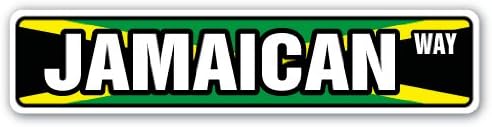 JAMAICAN FLAG Street Sign jamaica national nation pride country | Indoor/Outdoor | 24" Wide Plastic Sign