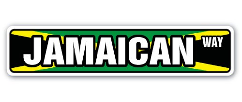 JAMAICAN FLAG Street Sign jamaica national nation pride country | Indoor/Outdoor | 24" Wide Plastic Sign