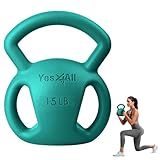 Yes4All Strength Training Kettlebells Weight, Three Hanldes Kettlebell (15lbs - Green)
