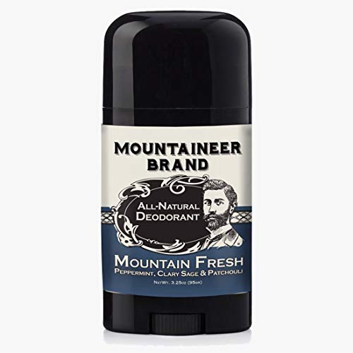 Mountaineer Brand All Natural Deodorant Stick by Mountaineer Brand | Stay Fresh With Safer Ingredients | 3.25 oz (Mountain Fresh)