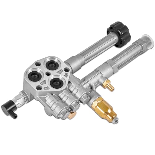AR42940 Pressure Washer Pump Head Assy with Unloader & Installed Thermal Relief Valve Compatible with Troy Bilt RMW SRMW Pumps SRMW2.2G26 / RMW2.2G24 Pump Head Repacle AR42518 AR43061