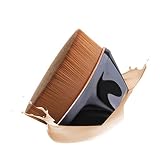 💖 Fibra sintética de alta calidad: esta brocha para base de maquillaje líquida de alta calidad está hecha de cerdas sintéticas supersuaves y de alta densidad, con mano de obra fina, sin desprendimiento y sin olor. Se puede aplicar perfectamente sobre bases, polvos o cremas. Aseo impecable y sin esfuerzo.