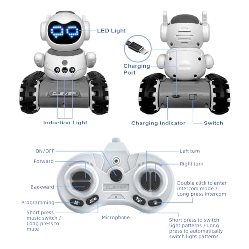 Remote Control Robot with LED and Music,Rechargeable Walkie Talkie Robot Toys for Kids, Auto-Demonstration Robot with Gesture Sensing,Birthday Gifts for Children. - Image 7