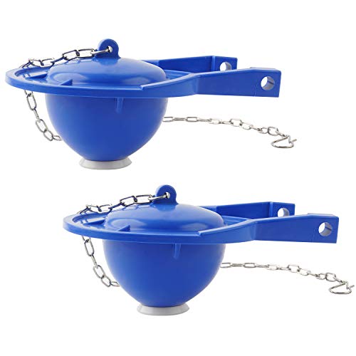 Hibbent Large 3-Inch Toilet Flapper Replacement Compatible with TOTO flapper Model THU140S- Oversized Sealing and Easy to Install- Blue- 2 Pack