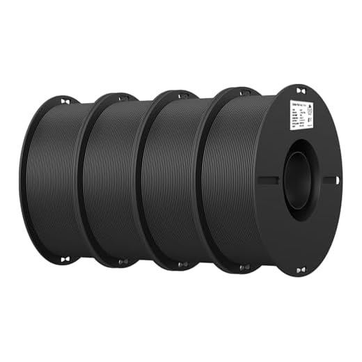 ⚡ Creality PLA Filament 1.75mm Bundle 4KG, High Precision +/-0.02mm 3D Printer Filament, Consistent Extrusion, Smooth Printing, 4 Pack 1KG Spool,Fits for Most FDM 3D Printers(Black*4)