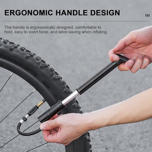 Gonflage rapide de vélo avec une pompe à air manuelle en aluminium - 2