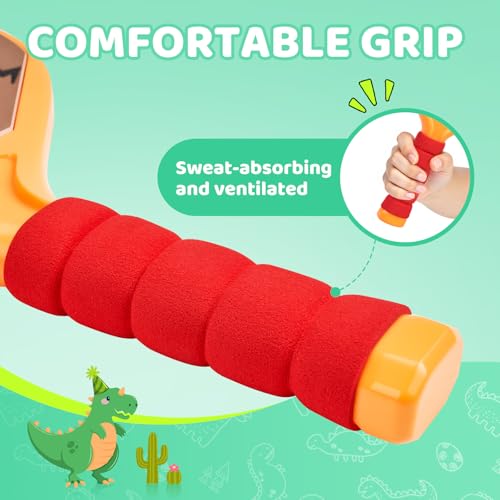 Image of Joycat Kids Pickleball Paddles Set of 2, Lightweight Plastic Cute Pickleball Paddles with Small Grip, 2 Pickleballs, 1 Drawstring Bag,Indoor Outdoor Sport Gift for Kids,Beginner