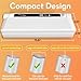 Food Vacuum Sealer Machine, 75KPA Compact Vacuum Sealer for Food, LED Indicator Light, Dry/Wet Modes, with 20 Vacuum Bags