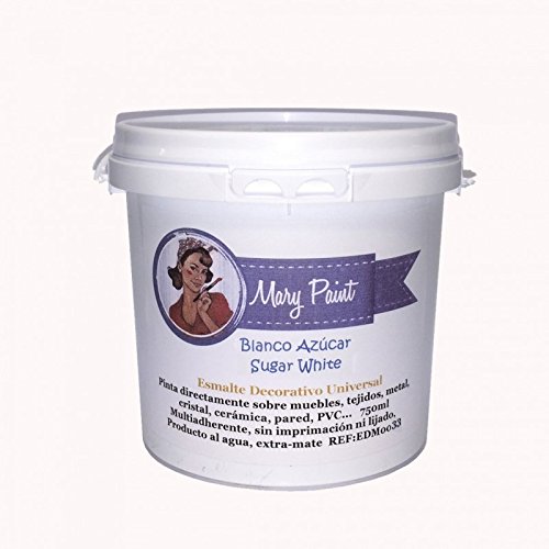 Mary Paint | Pintura para muebles efecto Chalk Paint, Blanco Azúcar - 750ml Cover
