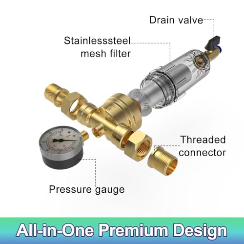 Réducteur de pression d'eau 3/4 pour protéger la machine à laver des variations de débit - 6