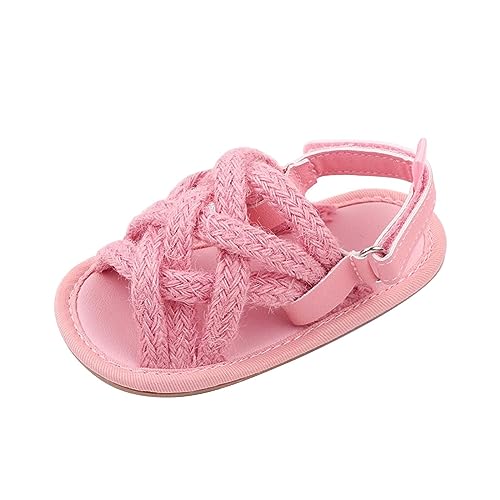 Girls Slides Toddler Kids Baby Girls Cute Rope Soft Bottom First Walk Shoes Shoes Girls Sandals