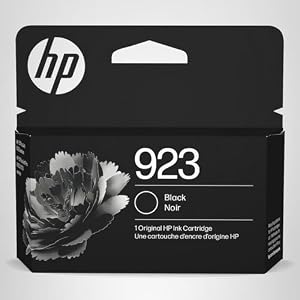 Cartucho de Tinta Negra HP 923 para Impresoras | Compatible con Series de Impresoras: OfficeJet 8120, OfficeJet Pro 8130 | Elegible para Instant Ink | 4K0T3LN