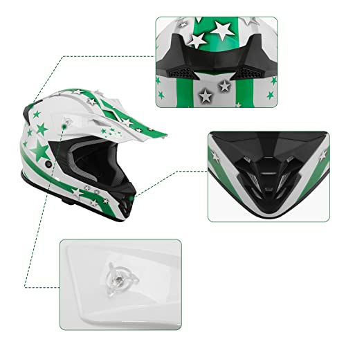 Tcmt Dot Youth & Kids Motocross Offroad Street Helmet Full Face Motorcycle Youth Atv Helmet Dirt Bike Motocross Atv Helmet+Gloves+Goggles #TOP3