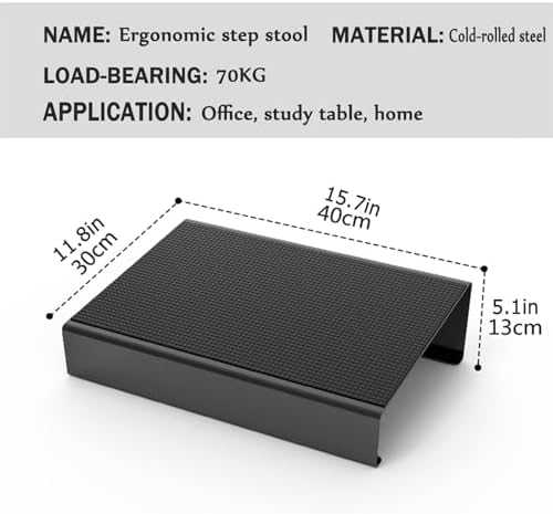 Portable Anti-Slip Step Stool - Sturdy One-Step Design, Durable One-Piece Metal Construction, Non-Slip Surface, Heavy-Duty Load Capacity for Home & Office Use