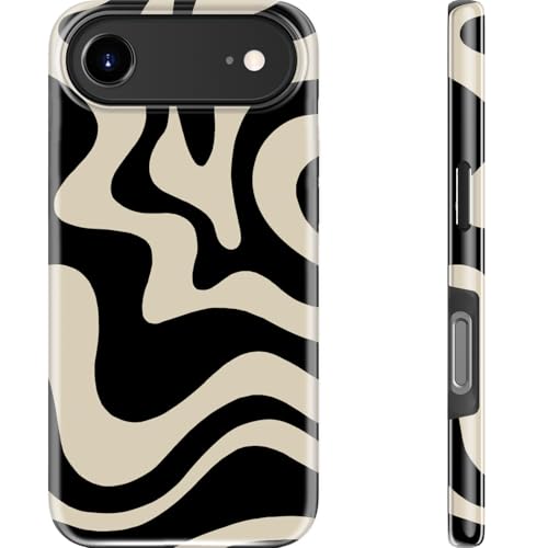Coque iPhone 17 Air DEENAKIN noire rigide double couche et silicone antichoc