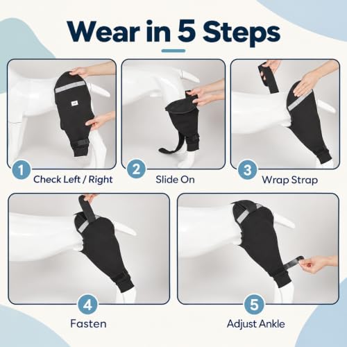 Image of Dog Rear Leg Sleeve to Stop Licking After Wound Surgery Recovery Suit