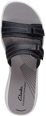 Clarks Women's Breeze Piper Slide Sandal, Black Synthetic, 8 | Image 6
