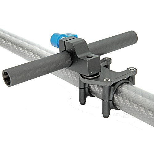 Image of Adjustable 15mm Lightweigh Heavy Duty Clamp Adaptor with 6 inch Carbon Fiber Rod (15mm) for DJI Ronin-M /MX, Movi