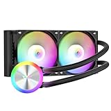 darkFlash DG240 All-in-one Liquid CPU Cooler, High-Performance Pump, ARGB Sync, PWM Daisy Chain Connection Fans, AIO Cooler Compatible with Intel 1851/1700, AMD AM4/AM5 (Black, 240mm AIO)