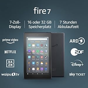 Fire 7-Tablet (7-Zoll-Display, 32 GB), Schwarz mit Werbung (2019)
