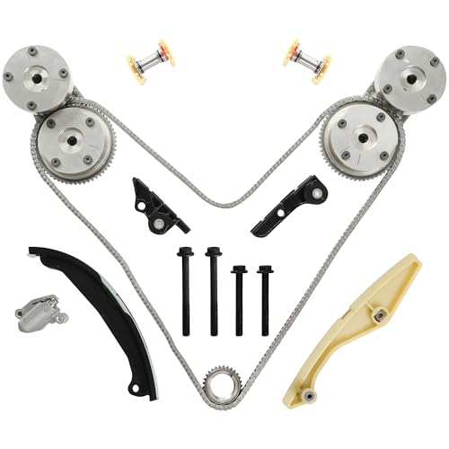 Timing Chain Kit With VVT Sprocket Cam Phaser Gear Fit For Ford Explorer F150 Edge Taurus Mustang Transit Flex Lincoln MKX MKZ MKS 3.5L 3.7 2011-2017 AT4Z6L266B 90738S