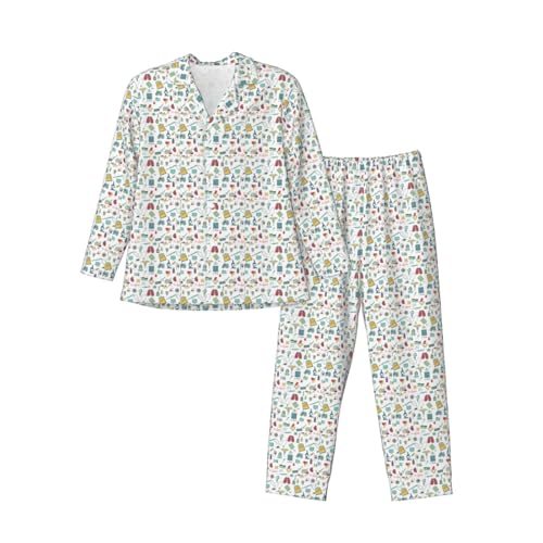 Pyjama homme 4 pièces motif biologie chimie le cadeau idéal pour scientifique