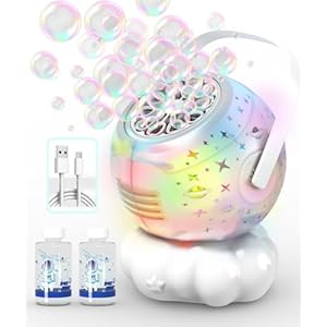 Rechargeable Bubble Machine, Bubble...