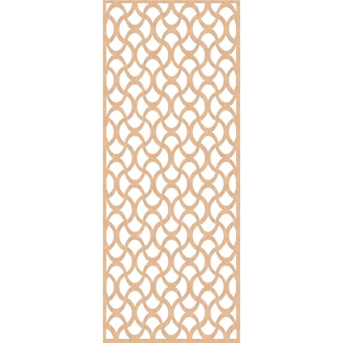 Image of Resort Decorative Pierced Fretwork Wood Wall Panels, 29 3 /8 inchW x 74 3 /8 inchH x 1 /4 inchT, Hickory