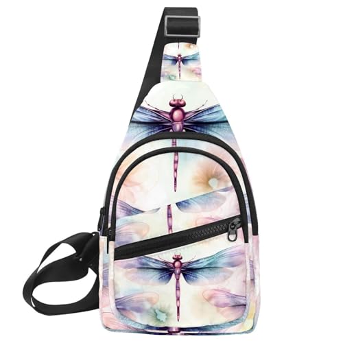 Mochila cruzada de libélulas para viajar y senderismo los fines de semana